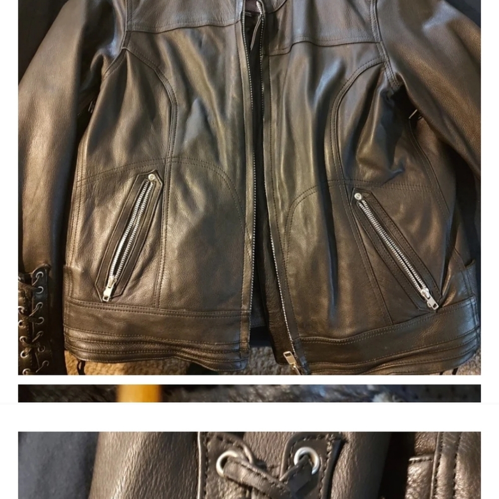 Black Leather Jacket (BRAND NEW)
